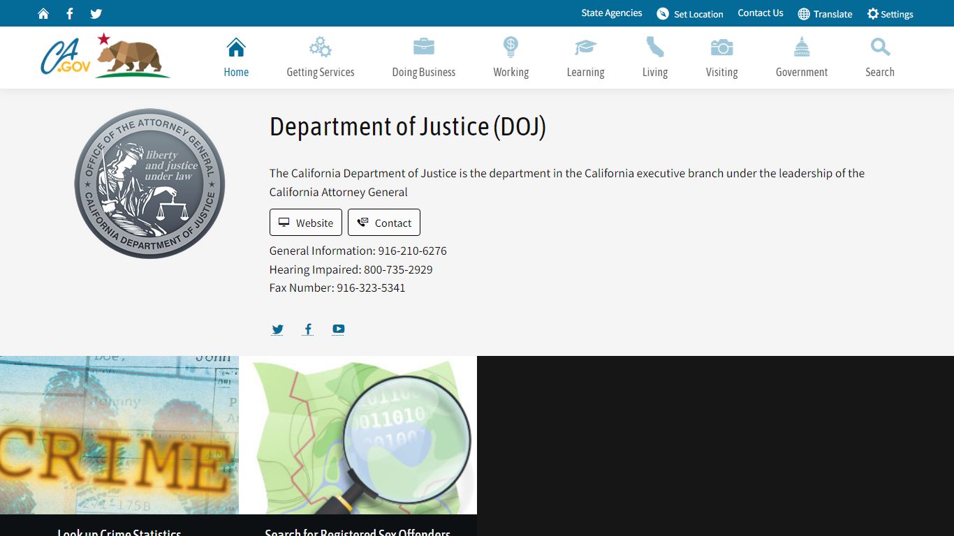 Department of Justice (DOJ) - California